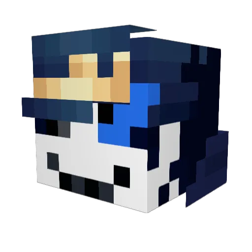 kafdle Minecraft avatar head, 3D render