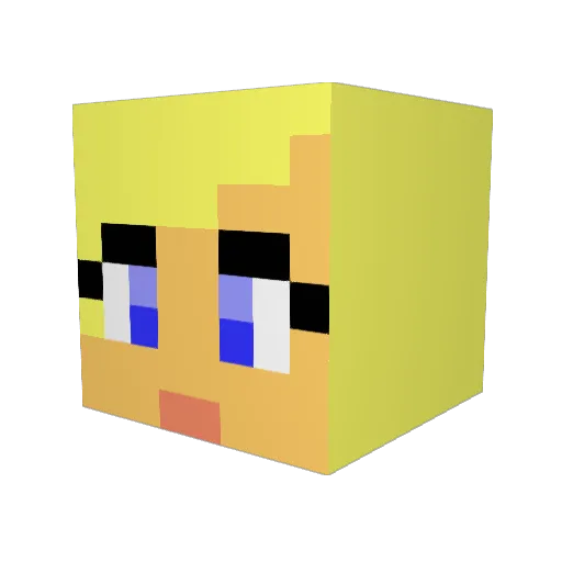 kaffarine Minecraft avatar head, 3D render