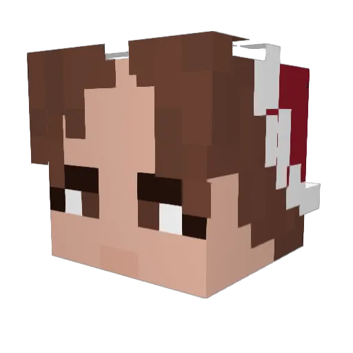kaffwine Minecraft avatar head, 3D render