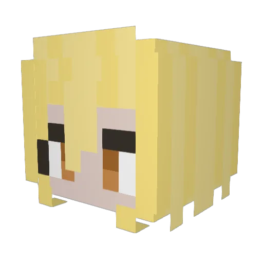 kafka000 Minecraft avatar head, 3D render