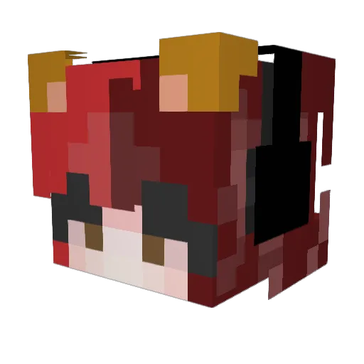 kafoxyy Minecraft avatar head, 3D render
