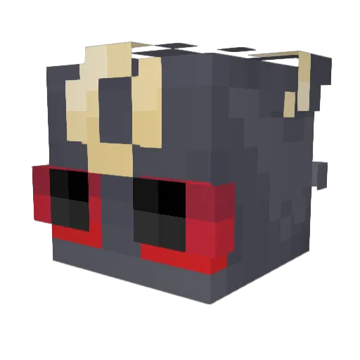 kafumiiii Minecraft avatar head, 3D render