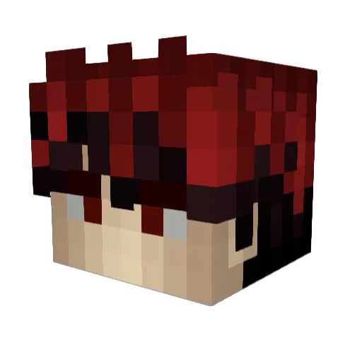 kagaamii Minecraft avatar head, 3D render