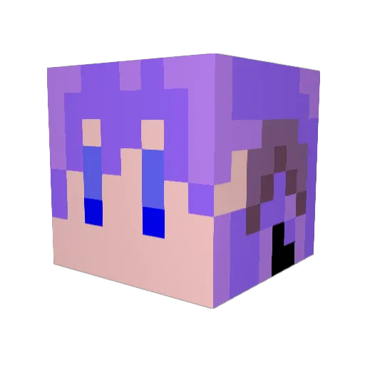 kagami7days Minecraft avatar head, 3D render