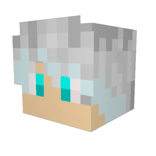 kagari2022 Minecraft avatar head, 3D render
