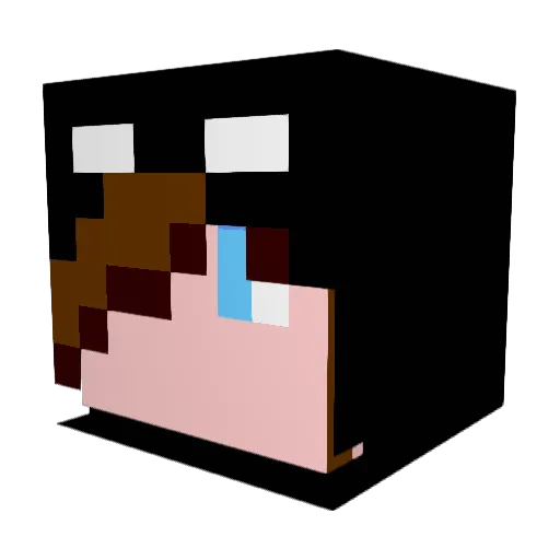 kage_nico Minecraft avatar head, 3D render