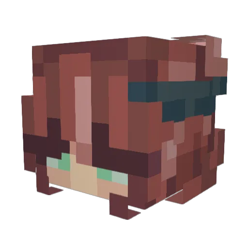 kageazai Minecraft avatar head, 3D render
