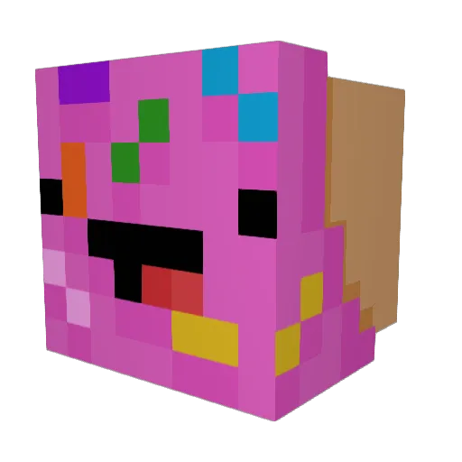 kagebari Minecraft avatar head, 3D render