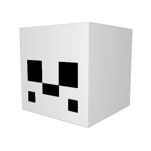 kageleton Minecraft avatar head, 3D render