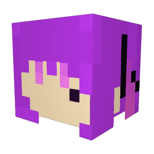 kagetorang Minecraft avatar head, 3D render