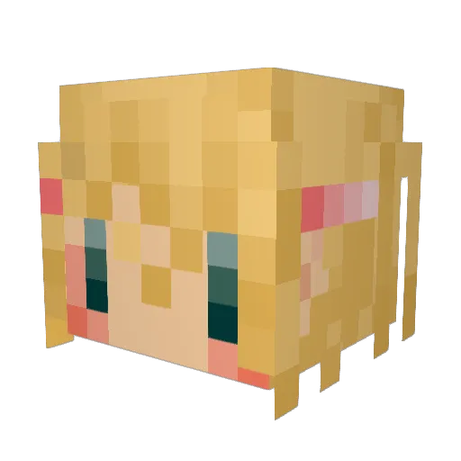 kagetsu7 Minecraft avatar head, 3D render