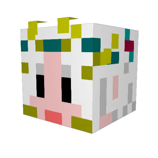 kagetuba Minecraft avatar head, 3D render