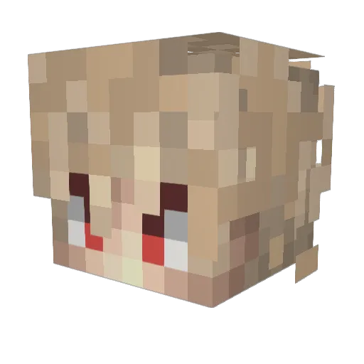 kagexin Minecraft avatar head, 3D render
