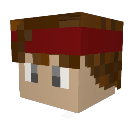 kagloszek Minecraft avatar head, 3D render