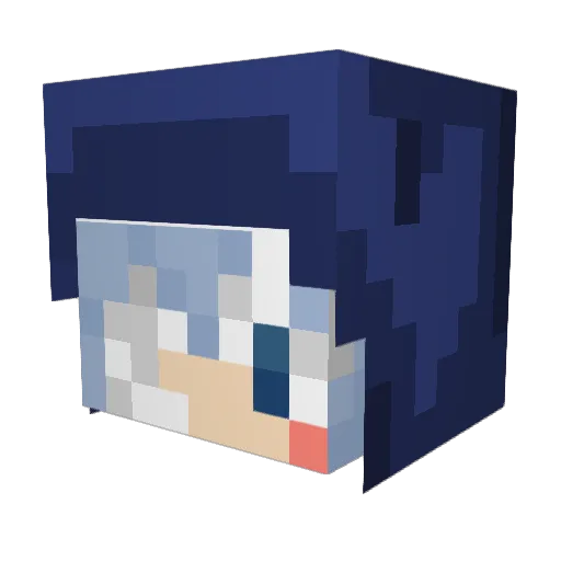 kagozero Minecraft avatar head, 3D render