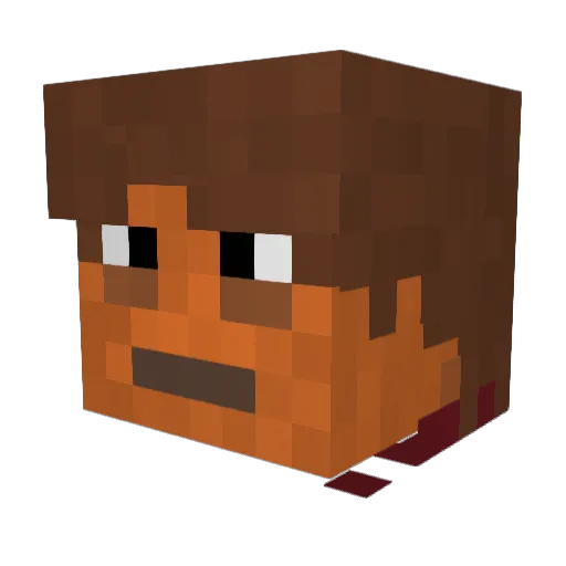kagsellent Minecraft avatar head, 3D render