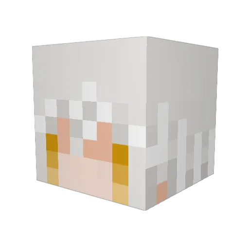 kaguha_ Minecraft avatar head, 3D render