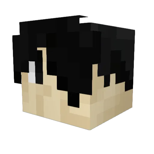 kagurafubuki Minecraft avatar head, 3D render