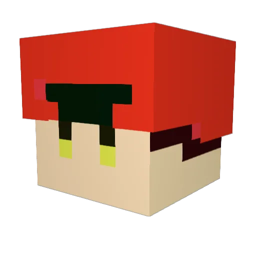 kaguya12 Minecraft avatar head, 3D render