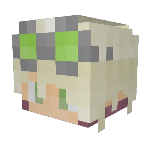 kahaik Minecraft avatar head, 3D render