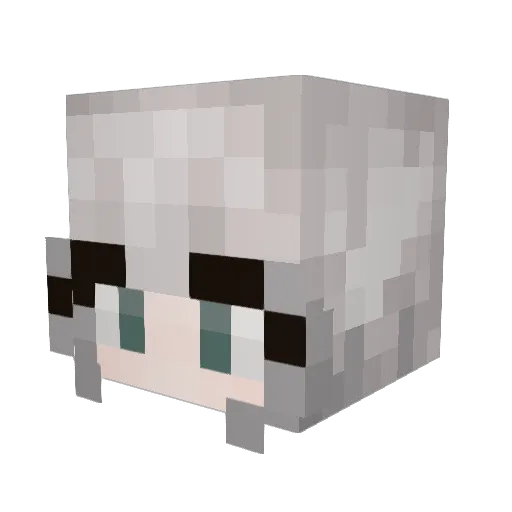 kahasia Minecraft avatar head, 3D render