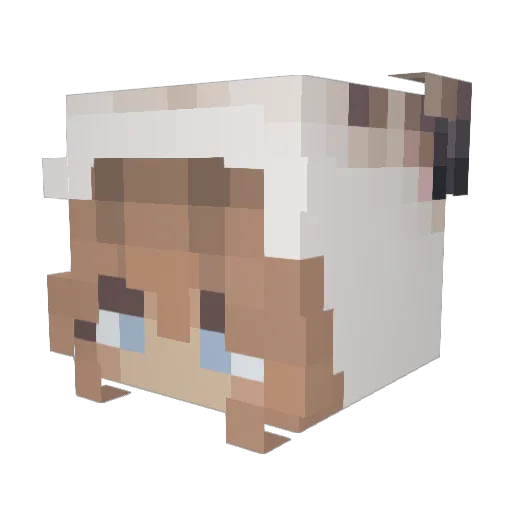 kahchang Minecraft avatar head, 3D render