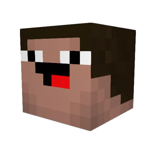 kahnj Minecraft avatar head, 3D render