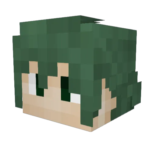 kaho0w0 Minecraft avatar head, 3D render