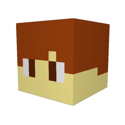 kahoobb Minecraft avatar head, 3D render