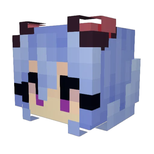 kahxeen Minecraft avatar head, 3D render