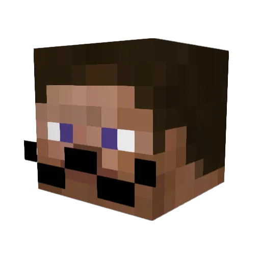 kahzeh Minecraft avatar head, 3D render