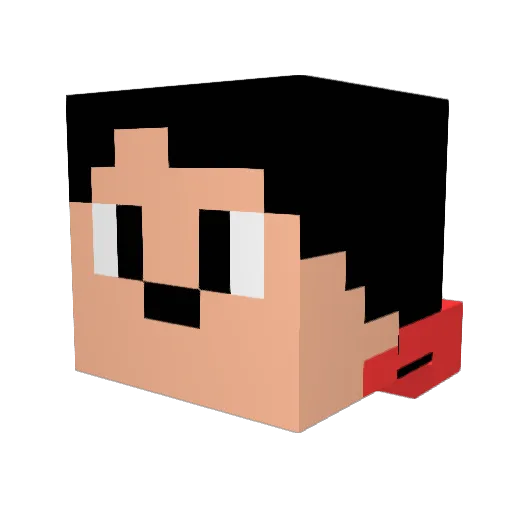 kai0717 Minecraft avatar head, 3D render