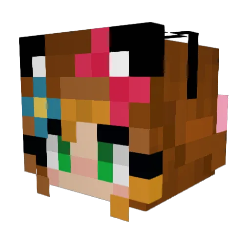 kai4_ Minecraft avatar head, 3D render