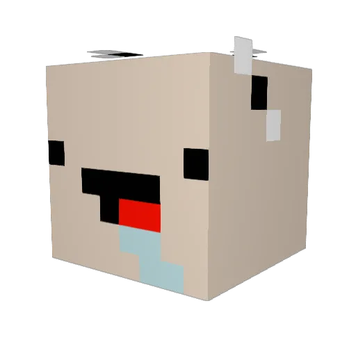 kaiVR6660 Minecraft avatar head, 3D render