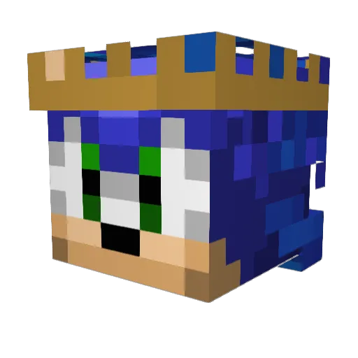 kaia_1 Minecraft avatar head, 3D render