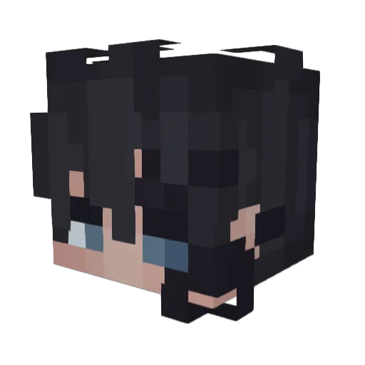 kaichair Minecraft avatar head, 3D render