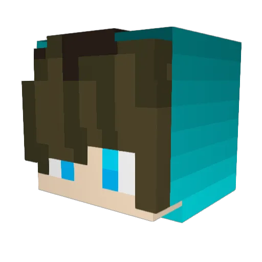 kaido9 Minecraft avatar head, 3D render