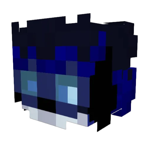 kaidusk Minecraft avatar head, 3D render