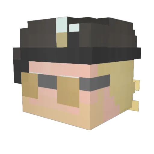 kaiji01 Minecraft avatar head, 3D render
