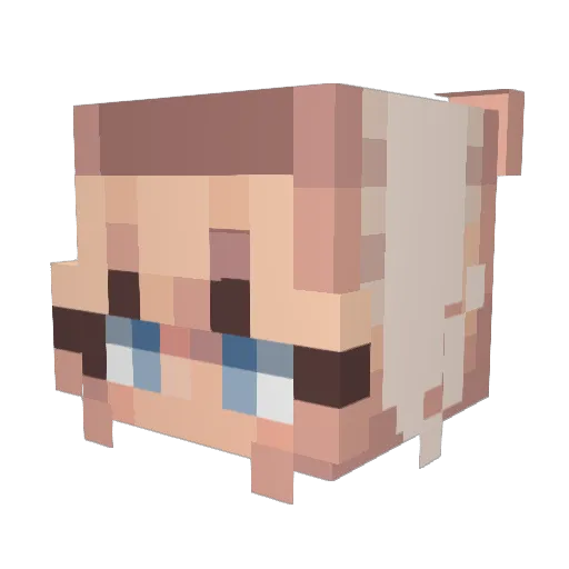 kaijupie Minecraft avatar head, 3D render