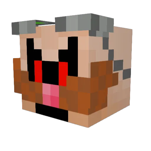 kaijuuz Minecraft avatar head, 3D render