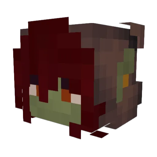kaik114 Minecraft avatar head, 3D render