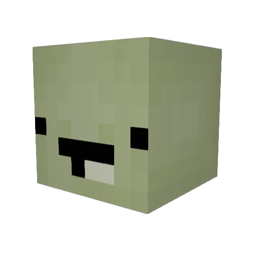 kaikai_ Minecraft avatar head, 3D render