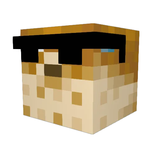 kaikog Minecraft avatar head, 3D render