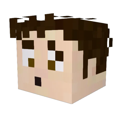 kaileyzach Minecraft avatar head, 3D render