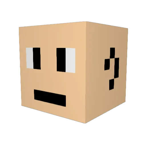 kainkain Minecraft avatar head, 3D render