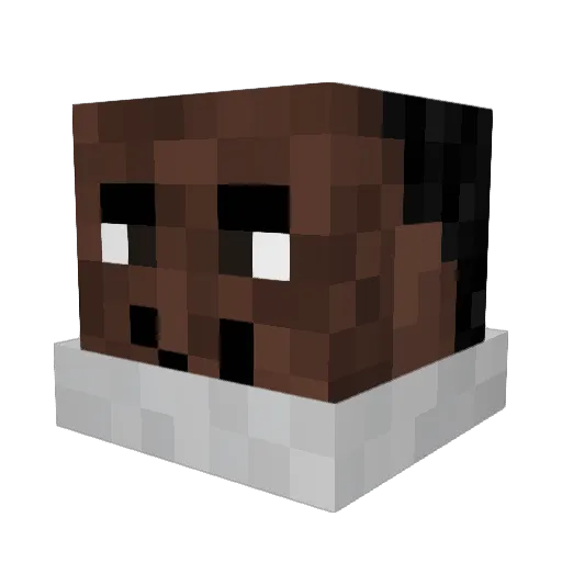 kainrickstone Minecraft avatar head, 3D render