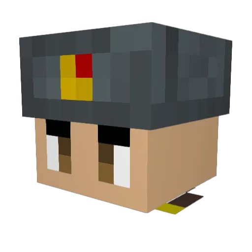 kaiosse Minecraft avatar head, 3D render