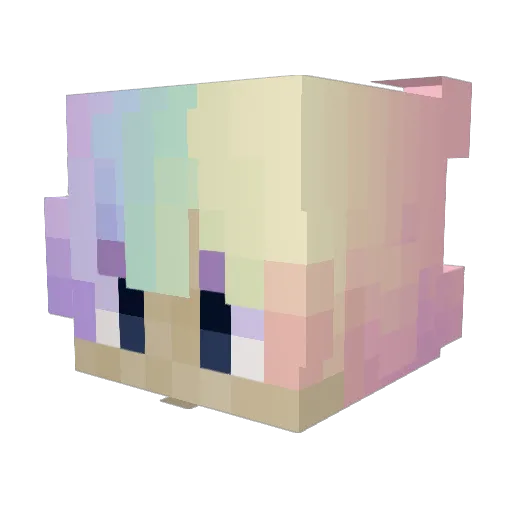 kaiqwu Minecraft avatar head, 3D render