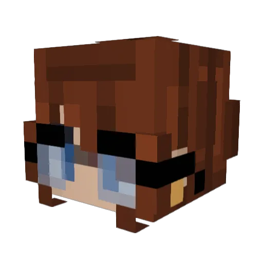 kairaaaLP Minecraft avatar head, 3D render